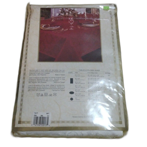 Bardwil Linens White Embroidered Tablecloth Empress Jacquard Oblong 60" x 84" - Picture 4 of 7